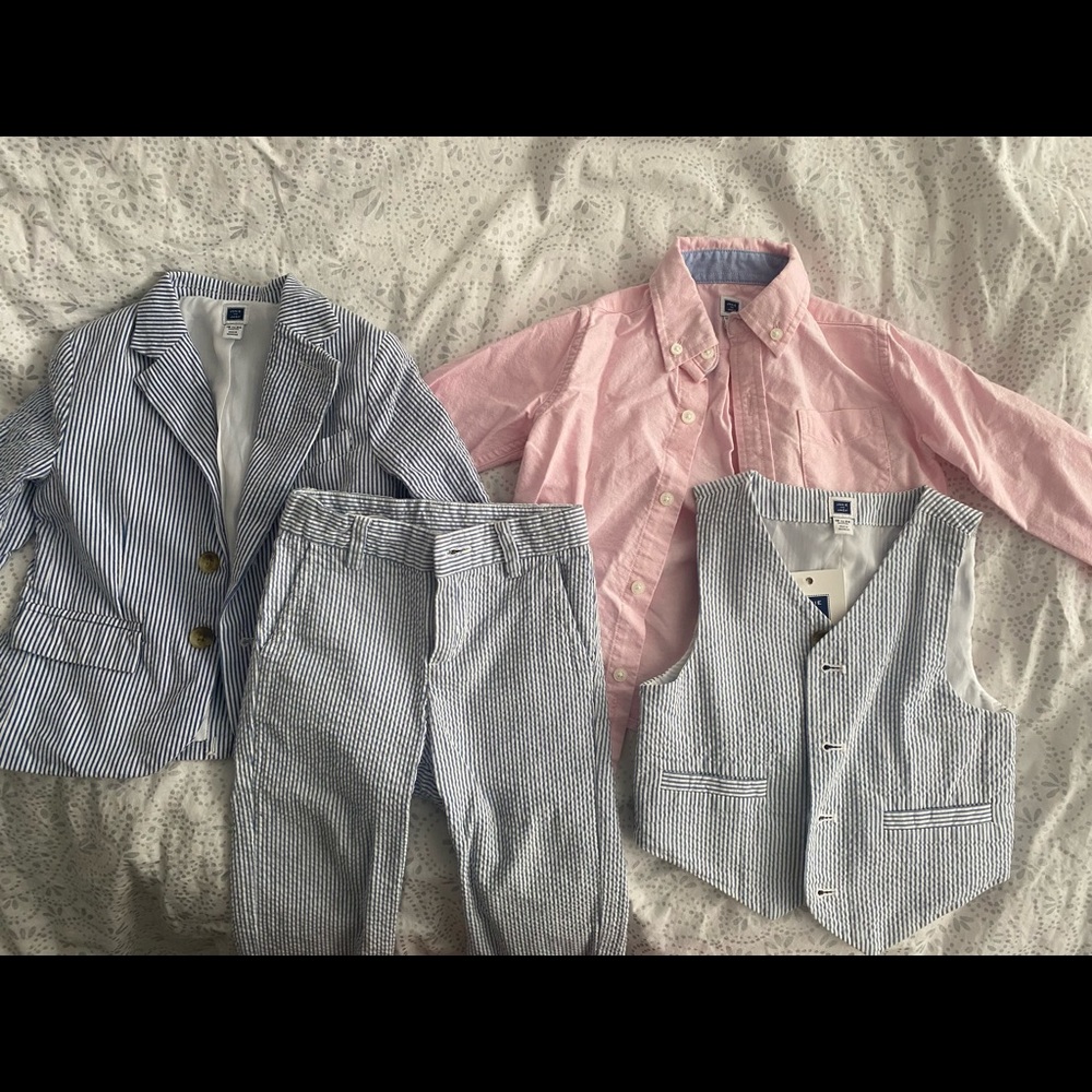 Janie & Jack Seersucker Suit Set boy 18-24 months